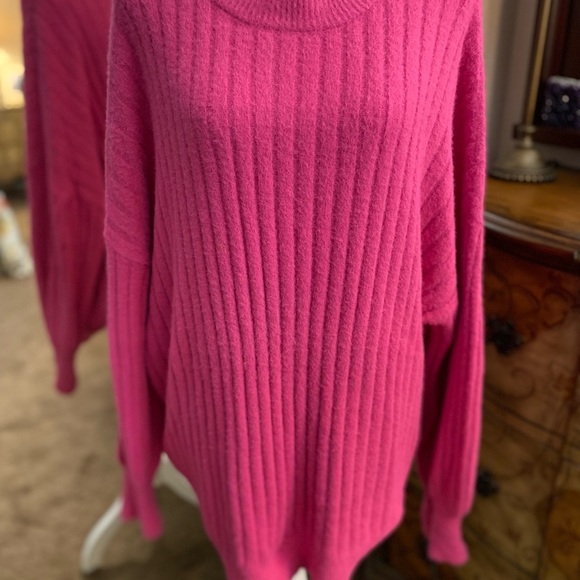 Aerie Pink Ribbed Sweater - Picture 1 of 7